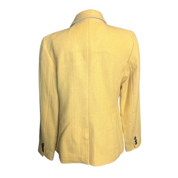 Talbots Blazer 6 Golden Yellow Wool Military Style Buttons NWOT - Picture 4 of 7